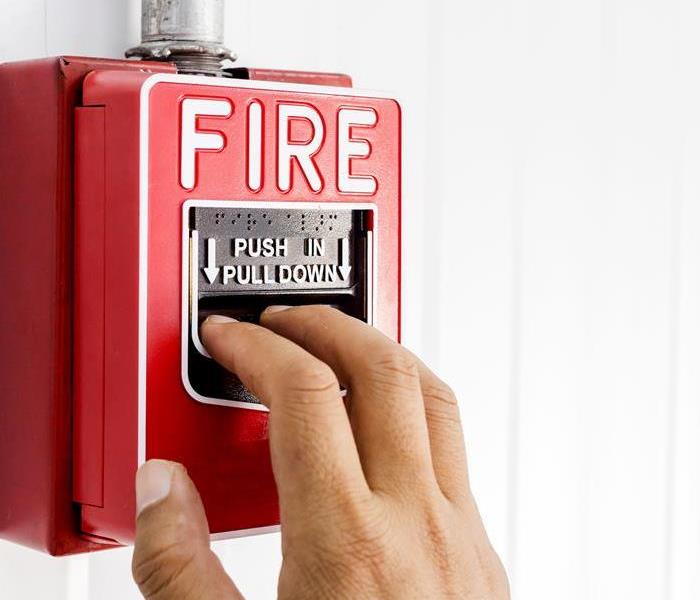 fire alarm on the wall